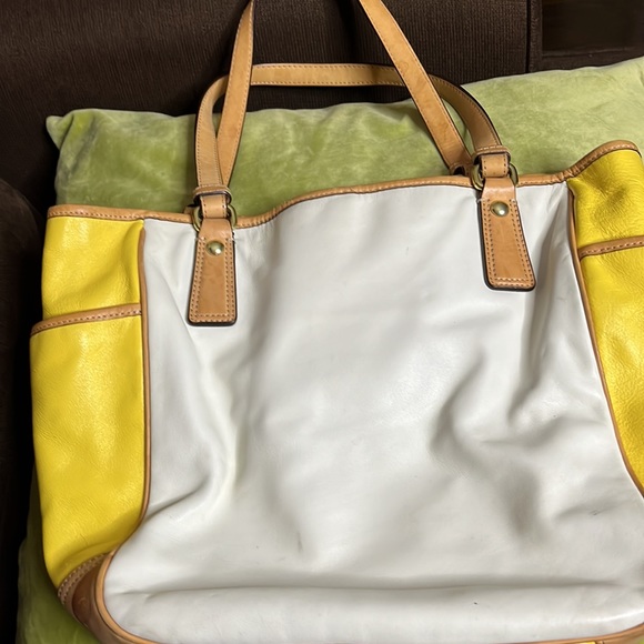 Coach Color Block Leather Tote - Picture 5 of 11
